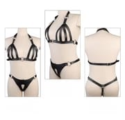 Erotic Restraint Clothing Adjustable BDSM Sex Bondage Adult Products Black Leather Thread Corset Flirting Sex Toys Adult Games_img_1