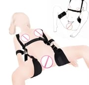 BDSM Open Leg Belt Sex Slave Locking Wrist Cuff Arm Thigh Bondage Sling Spreader Sex Restraint SM Sex Toy for Women Restraints_img_0