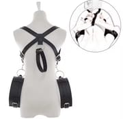 BDSM Open Leg Belt Sex Slave Locking Wrist Cuff Arm Thigh Bondage Sling Spreader Sex Restraint SM Sex Toy for Women Restraints_img_4