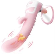 Heating Dildo Tongue Licking Vibrator Nipple Clitoris Sucker Stimulator Oral Sex Vibrating Vagina Masturbator Sex Toys for Women_img_0