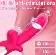 10 Frequency Retractile Vibration AV Rod for Female Masturbator Insertion Dildo Point Anal Clitoral Stimulator Adult Sex Toy_img_1