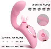 Clit Sucker Dildo Vibrator with Women's Stimulator Licking Nipple Suction Massager Heatable Vagina Masturbator Sex Toy for Woman_img_1