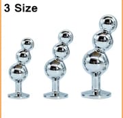 Metal Big Anal Plug 3 Consecutive Beads Butt Plug Vaginal Anus Expansion Stimulator Prostate Massage Sex Toys for Woman Men_img_0