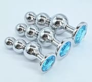 Metal Big Anal Plug 3 Consecutive Beads Butt Plug Vaginal Anus Expansion Stimulator Prostate Massage Sex Toys for Woman Men_img_2