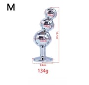 Metal Big Anal Plug 3 Consecutive Beads Butt Plug Vaginal Anus Expansion Stimulator Prostate Massage Sex Toys for Woman Men_img_4