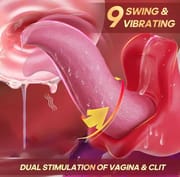 Realistic Licking Tongue Vibrator Clit Vaginal Stimulator Masturbator Dildo 9 Swing & Vibrating Sex Toys for Women Adult Female_img_1