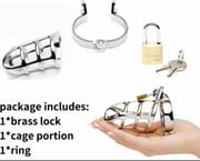 Metal Male Chastity Devices Hollow Cock Cage Penis Ring Sleeve Lockable Sex Toy for Men Bird Chastity Cage Bird Device For Adult_img_1