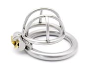 Lockable Stainless Steel Male Chastity Device Belt Cock Cage with 3 Size Penis Ring Bondage Adult Game Sex Toys for Men A231_img_2