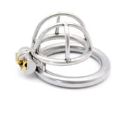 Lockable Stainless Steel Male Chastity Device Belt Cock Cage with 3 Size Penis Ring Bondage Adult Game Sex Toys for Men A231_img_6