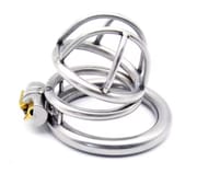 Lockable Stainless Steel Male Chastity Device Belt Cock Cage with 3 Size Penis Ring Bondage Adult Game Sex Toys for Men A231_img_7