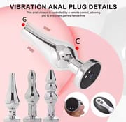 10 Vibration Modes Anal Plug Remote Control Anal Vibrator Metal Butt Plug G-spot Massager Sex Toys for Female Male Anal Beads_img_0