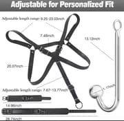 Erotic Toys Kits Adjustable Bondage Reverse Handcuffs Metal Anal Hook Binding Belt Sets Sex Toy For Couples BDSM Adult Toys_img_2