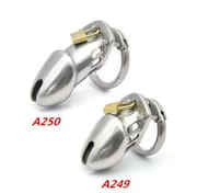 Male Stainless Steel/Chrome Plated Chastity Device Lockable Breathable Cock Cage Adult Product Penis Ring Sex Toys for Adult Men_img_3