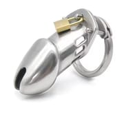 Male Stainless Steel/Chrome Plated Chastity Device Lockable Breathable Cock Cage Adult Product Penis Ring Sex Toys for Adult Men_img_6