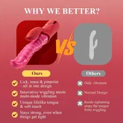 2IN1 Wave Thrusting Dildo for Women Tongue Finger Pressing Clit Stimulation Vibrator Vagina Licking Sex Toys Female Masturbator_img_4