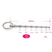 Stainless Steel Male Urethral Catheter Penis Beads Plug Stimulation Urethral Dilator Sounding Horse Eye Stimulator Men Sex Toy_img_4