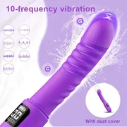 Powerful Simulation Telescopic Dildo Vibrator G-spot Clitoral Anal Stimulator 10 Speed Vibration Mode Adult Sex Toys for Women_img_1