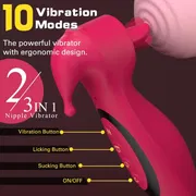 Powerful Sucking Vibrator for Women Tongue Licking Vibrating Clitoris Sucker Vibrator Nipple Stimulator Adults Sex Toy_img_5
