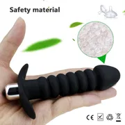 Anal Butt Plug Dildo Vibrator Prostate Massage Bead Single Vibration Modes Stimulator Butt Plug Sex Toy for Men Women Couples_img_6