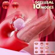 3 in 1 Realistic Tongue Vibrators for Women Dildo Occlusion and Swinging Clitoris Stimulator Adult Sex Toys Female Masturbator_img_3