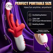 5 IN 1 Dildo Vibrator for Women Swings Tongue G Spot Clitoral Stimulator Vaginal Massage Female Masturbator Adult Sex Toy_img_2
