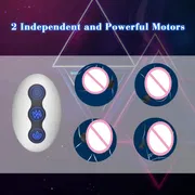 Remote Control Anal Vibrator Male Prostate Massager Wriggling Rotating Vibrating Anal Beads Adult Sex Toys with Suction Cup_img_3
