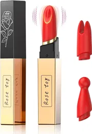 Mini Lipstick Bullet Vibrator 3 Replacement Heads Vibrating Massger Nipple Clit Stimulator Sex Toys for Women Couple Portable_img_1