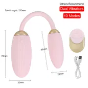 2 In 1 Dildo Anal Plug Vibrators For Women Nipple Clit Clamps Butt Dilator Female Masturbator Cordless Sex Toys Adults 18 Erotic_img_3