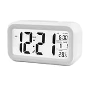 LED Display Time Alarm Clock Night Lights Thermoeter Lamp Snooze Rectangle Function Desk Clocks(Multicolor)_img_1