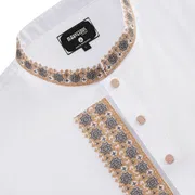 Luxury Cotton Panjabi- White_img_1