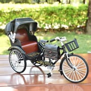 Classic Alloy Three-Wheel Rickshaw – Handmade Retro Tricycle Model for Collectors & Decorative Display_img_2