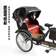 Classic Alloy Three-Wheel Rickshaw – Handmade Retro Tricycle Model for Collectors & Decorative Display_img_6