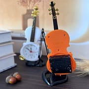 Creative Violin Model Digital Clock – Novelty Ornament for Bedroom, Kids & Adults Gift_img_1
