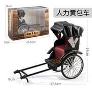 Vintage Rickshaw Model – Retro Handmade Metal Sculpture for Decoration_img_0