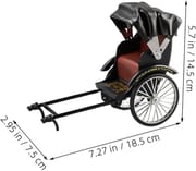Vintage Rickshaw Model – Retro Handmade Metal Sculpture for Decoration_img_2