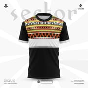 "Ethnic Fusion Premium Polo T-Shirt – Black & White Edition"_img_0