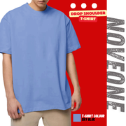 Sky Blue - Drop Shoulder T-shirt for Men_img_0