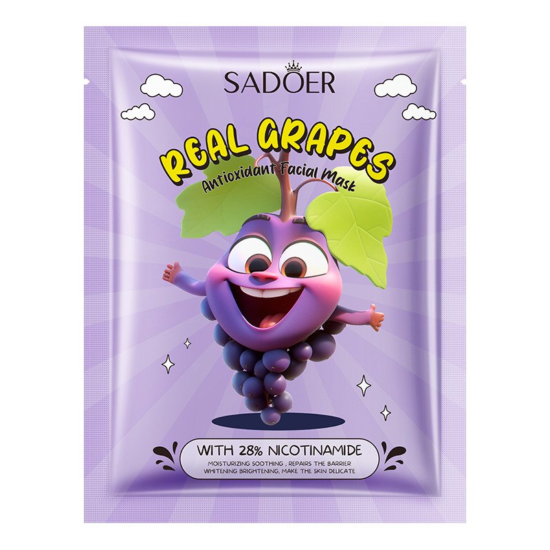 Sadoer Real Grapes Sheet Mask With 28% Nicotinamide_img_0
