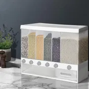 6-in-1 Grain & Cereal Dispenser – Large Capacity, One-Click Rice & Grain Storage_img_0