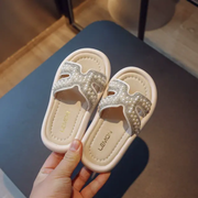 Baby Girls Summer Rhinestone Pearl Oxford Slippers Beach Sandal (18 months to 3 years)_img_2