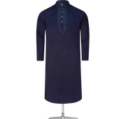 Fancy Cotton Panjabi- Metallic Blue_img_0