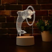 Acrylic Multicolor Night Lamp White (Dolphin)_img_0