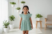 Girls Woven Frock Code: MS-36_img_1