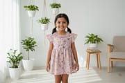 Girls Woven Frock Code: MS-39_img_2