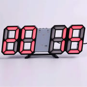 3D Wall Clock Digital Clock Alarm Clock, Electronic Alarm Clock Display_img_2
