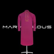 Luxury Cotton Panjabi- Magenta rose_img_0