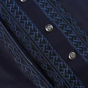 Fancy Cotton Panjabi- Metallic Blue_img_2