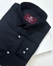 Solid Black Casual Shirt for Men_img_0