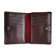 KROYSHALA Moto Biker 100% genuine leather wallet black & chocolate_img_4