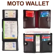 KROYSHALA Moto Biker 100% genuine leather wallet black & chocolate_img_0